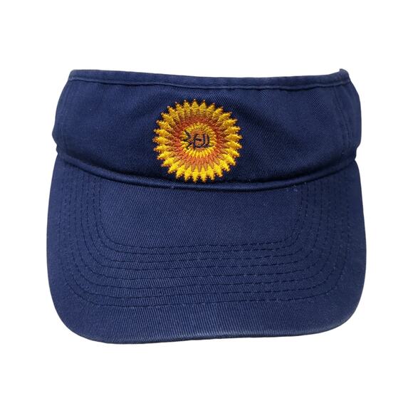 Sunflower Logo Sun Visor Cap Blue One Size Adjustable Embroidered Utility - Picture 1 of 10